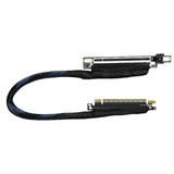 (50cm) PCIe 5.0 X16 GPU Extension Cable 270 Degree Flexible Braided Cord Left Entry For Fast Speed Graphics Card Stability