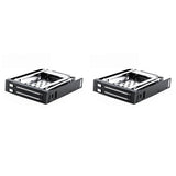 2pcs 2.5 Inch Floppy Disk Drive Tray 2-Bay Disk Drive SATA for HDD/SSD Hard Disk Enclosure Extractio