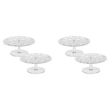 4 Pack Ice Cream Cone Holder, 16 Holes Acrylic Ice Cream Cone Display Stand, Clear Waffle Hand Roll