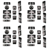 64PCS Car Door Seat Memory Lock Window Glass Lift Button Cover Sticker for CLA/GLA/////ML/A/B/E