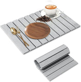 Large Stone Dish Drying Mat - Stone Drying Mat for Kitchen Counter Foldable - Water Absorbent Diatomaceous Earth Dishes Pad for Cups Bottles
