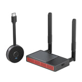 4K@30Hz Wireless HDMI Transmitter and Receiver Extender Kit TV Audio/Video Adapter with Dual Antennas, 98.4ft Transmission, Plug and Play js