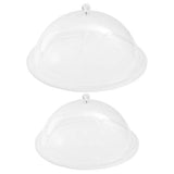 2Pcs Round Food Cover Acrylic Food Protector Dust-proof Cover Kitchen Supplies