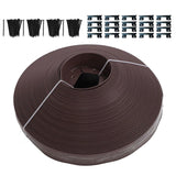 Landscape Edging Kit PE 40m Garden Border with Spikes for Lawn Flower Bed Grass Yard Coffee