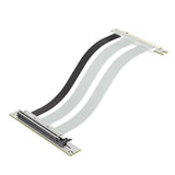 (White) Highly Speed PCIE5.0 X16 Risers Cable for Graphics 90 Degree Angled GPU Extender Stable PCIE Slot 64GB/s Speed 7.87in  White