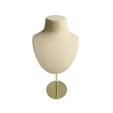 (M Beige) Stylish Portrait Model Jewelry Organizer Elegant Mannequin Necklace Organization and Display Rack Jewelry Display Stand  Beige M