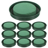 10pcs Round Flower Arrangement Plates Fresh Flower Mud Round Floral Base Bowls