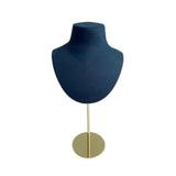 (M Blue) Thin Chain Necklace Display Stand Portrait Model Neck Pendant Mannequin Shaped Jewellery Storage Rack for Women Girls  Blue M