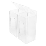 Glove Box Holder Dispenser - 2pcs Disposable Mask Plastic Glove Box Holder Acrylic Clear Storage Containers Case for Organizing Sanitation Tool