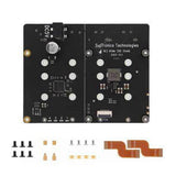 (veneer) X1011 4-Ports M.2 NVMe SSD Expansion Board PCIe Switching For RPi 5 Support M.2 NVMe SSD 2280 2260 2242 2230