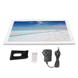23.6 Inch Digital Photo Frame 16:9 IPS Display 1920x1080 Support Video Sound Picture Electronic Picture Frame 100?240V White AU Plug
