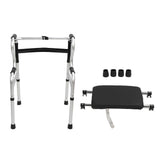 Folding Walkers 8 Height Adjustable Lightweight Walkers with Seat Anti Slip Handle Narrow Walker for Seniors Disabled