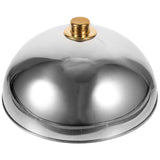 Stainless Steel Food Cover Dish Dust Cover Dome Food Lid for Home Restaurant Hotel (12.5inch, Golden Bead)