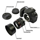 85mm F1.8 Camera Lens for F1.8 Large Aperture Fixed Focus Portrait Macro Pure Manual Focus SLR Came js