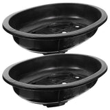 2Pcs Oval Bonsai Pot Large Flower Pot Gardening Bonsai Container Breathable Bonsai Training Pot