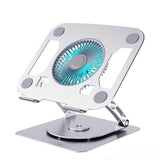 (Silver) Ergonomic Laptop Risers Featuring Independent Fan and Blue Light Switches for Devices Up to 15.9 Inches  Silver