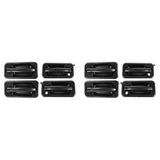 4Pcs Exterior Outside Door Handle Set for 2003-2009 H2 Black