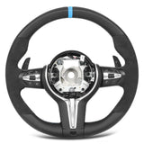 MP V2 Nappa Leather Suede Steering Wheel Wiith Finger Ridges for M5 M6 F10 F12 F13 F06 M Sport Blue Alignment Mark