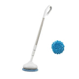 (White) Cordless Electric Glass Cleaner Telescopic Window Cleaning Tool for Indoor and Outdoor Use Easy to Operate Rotating Mop  White
