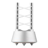 (Silver) HiFi Cable Management Stand with Large Nonslip Base Vibration Dampening Cable Holder for Power and Speaker Wire  Silver