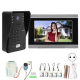 7in Wifi Video Doorphone Wired Night Vision Intercom APP Remote with IC Door Access Control for Tuya 100?240VEU Plug