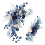 Artificial Flower Arch Flower Arrangement Set of 2 Corner Silk Flowers for Wedding Ceremony Party Stage Background Decoration Supplies