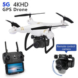 (White) GPS Mini Drone WiFi FPV 4K Camera RC Drones Height Holding Mode Foldable