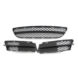 3Pcs Grille Lower Corner Bumper Lamp Grill Cover For E90 2006-2008 Pre-LCI