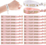 Bracelet Set Of 21 Team Bride Bracelets (1 X Bride + 20 X Team Bride), White & Pink