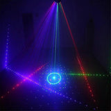 New 6 Eye Fan Pattern Led Laser Light Ktv Bar Disco Voice-activated Rotating Stage Light