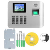 2.8Inch Screen Smart Induction Fingerprint Time Attendance Machine Time clock 100-240v jn