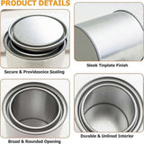 12 Pack Empty Paint Cans with Lids 0.4 Quart Tin Unlined Paint Bucket, Unlined Paint Bucket for Crafts DIY Projects