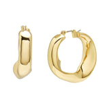 Soho Women's Sculpted Medium Hoop Earrings