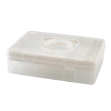 Double Layer Stackable Carry Box Clear Organiser Storage Box with Handle for Stationery, Scrapbooking, Art Craft
