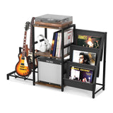 Guitar Stand Record Player with 3Tier Vinyl Storage, 2Tier for Guitars