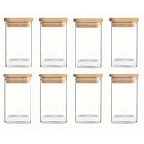 Glass Jars with Airtight Bamboo Lids - Snack Candy Storage Jar,Versatile Clear Containers for Candy, Food Storage & More