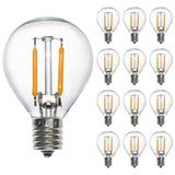 12 pcs S11 Mini Replacement LED Bulbs, Warm White Light 2W Equals 20W, Edison Bulb