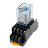 10Pcs LY2NJ HH62P Electronic Mini Electromagnetic Relay 10A 8PIN Coil DPDT DC12V DC24V AC110V AC220V with PTF08A Base Switch (Size : AC220V)