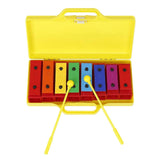 Color Percussion Instrument 8Tone Brick Hand Piano Music Glockenspiel Bell