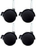 Hnfshop 4pcs/Set Furniture Swivel Caster/Wheel w/Socket Chair Replacement (Dia 2 inches w/Brake) Ref: 5241