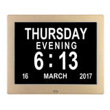 Digital Dementia Clock Calendar Clock Day Date Clock Large Display Large Clear Unabbreviated Time and Date for Memory Loss Impaired Vision and Seniors