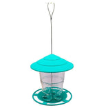 Wild bird feeder station, squirrelproof bird feeder for the outdoor area, hanging wild bird feeder station with round roof, green, easy tallation