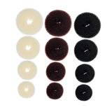 12pcs Hair Donut Bun Makers Hair Ropes Ponytail Holders Women's Hair Accessories for Buns Ref: 3020