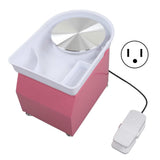 Pottery Wheel Machine Stepless Speed Change Brushless Removable Tray Low Noise 350W Pink Electric Pottery Wheel for Kids US Plug 110V