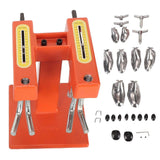 Two Heads Shoe Stretcher Machine with Scale Adjustable Width Length Aluminum Shoes Expansion Machine Orange Silver