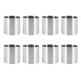 8 Pieces Stainless Steel Mousse Rings Round Biscuit Cutter Cake Mold