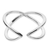 Silver Cross Design Rings Simple Open Ring Fashion Finger Ring Delicate Finger Jewelry for Woman Girl