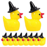 10pcs Duck Home Decor Statue Wizard Hat Duck Charms Home Micro Landscape Ornaments For Living Room Boho Sculpture Resin Animal Collectible Figurines F