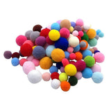160Pcs Colorful Pompon DIY Handmade Material Pom Ball Kindergarten Prop Fluffy Balls (Mixed Color)