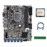 B75 Eth Mboard 12 Pcie To Usb A1155 Mboard With Om Cpu+ddr3 4gb 1600mhz Ram+
